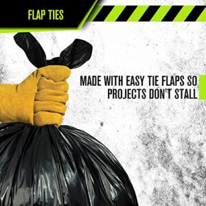 55 Gallon Trash Bags Heavy Duty - (Huge 50 Pack) - 2.0 MIL Thick (equiv) - 38" x 58" - Garbage Bags for Toter, Contractors, Lawn, Leaf, Yard Waste, Commercial, Kitchen, Industrial, Construction