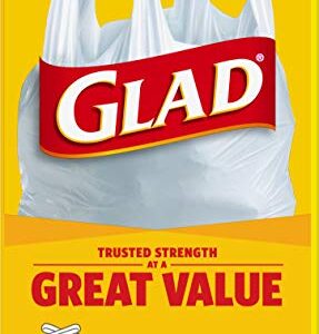 GLAD Tall Kitchen Trash Bags, 13 Gallon Handle Tie Trash Big for Kitchen, Unscented, 50 Count (Pack of 4)