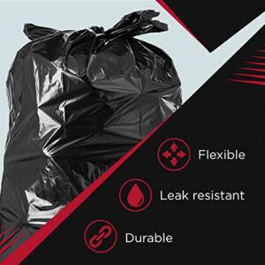 Tasker 55 Gallon Trash Bags, (Huge 50 Bags w/Ties) Extra Large Trash Bags 55 Gallon, Lawn and Leaf Bags, Extra Large Trash Can Liners, 60 Gallon Trash Bags, 50 Gallon Trash Bags, 55 Gal Trash Bags.