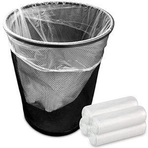stock your home clear 4 gallon trash bag (200 pack) un-scented small garbage bags for bathroom can, mini waste basket liner, plastic liners for office trashcan and dog poop, bulk household supplies