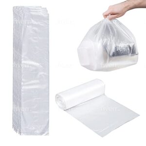 c&s event supply co. clear 7-10 gallon trash bags – un-scented & disposable garbage bags – leak proof & 6 micron thickness plastic bags – trash cans liner for kitchen, bathroom & office (200 count)