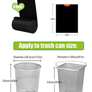 Besli 8 Gallon Black Drawstring Trash Bag Garbage Bag Trash Can Liner,0.9 Mil,90 Counts