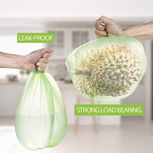 Small Trash Bags 4-Gallon Biodegradable - 100 Counts/ 5 Rolls Recycling and Degradable Garbage Bags Trash Can Liners for Bathroom Kitchen and Office