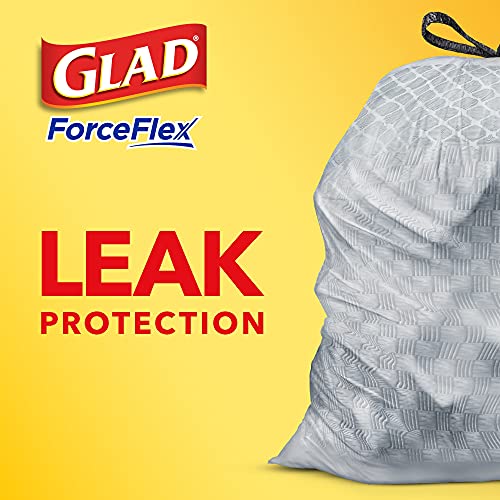 Glad Tall Kitchen Drawstring Trash Bags - Odorshield 13 Gallon White Trash Bag, Febreze Fresh Clean, White, Not Applicable, Febreze - Fresh Clean, 110 Count