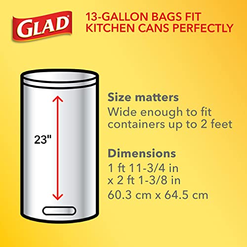 Glad ForceFlexPlus with Clorox Tall Trash Bags, 13 Gal, Lemon Fresh Bleach, 34 Ct, Pack May Vary