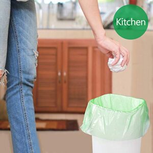 Biodegradable Trash Bags 4 - 6 Gallon, 100 Counts, Extra Thick Small Trash Bag Recycling Garbage Bags For Kitchen Bathroom Yard Office Wastebasket Car