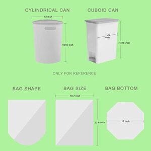 Small Trash Bags, Inwaysin Small Garbage Bags 4-6 Gallon Biodegradable Can Liners Thicken, Size Expanded, White 200 Counts