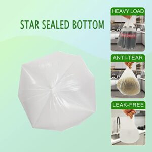 Small Trash Bags, Inwaysin Small Garbage Bags 4-6 Gallon Biodegradable Can Liners Thicken, Size Expanded, White 200 Counts