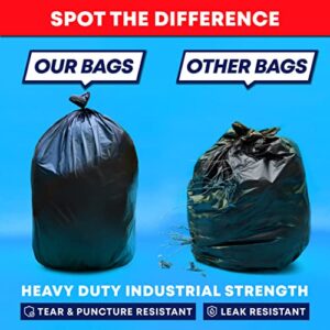Tasker 33 Gallon Trash Bags (Value 250 Bags), Black Garbage Bags 30 Gallon - 32 Gallon - 33 Gallon - 35 Gallon. High Density Bags