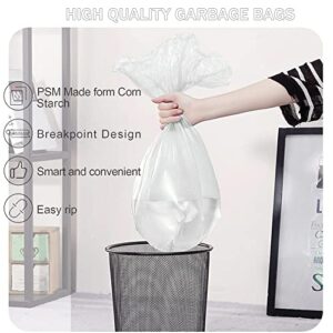 120 Counts Small Trash Bags, 1.2 Gallon Small Garbage Bags with Tear & Leak Resistant Biodegradable 5 Liter Mini Compostable Strong Bathroom Trash Bags, Recycling Eco-Friendly Trash Can Liner (white)