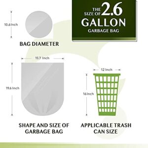 120 Counts Small Trash Bags, 1.2 Gallon Small Garbage Bags with Tear & Leak Resistant Biodegradable 5 Liter Mini Compostable Strong Bathroom Trash Bags, Recycling Eco-Friendly Trash Can Liner (white)