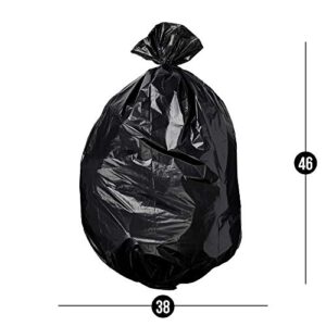 AmazonCommercial 40-45 Gallon Trash Bags 38" x 46" - 1.5 MIL Black Commercial Garbage Bags, Compatible with Rubbermaid Brute - 100 Count