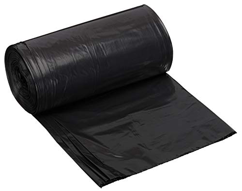AmazonCommercial 40-45 Gallon Trash Bags 38" x 46" - 1.5 MIL Black Commercial Garbage Bags, Compatible with Rubbermaid Brute - 100 Count