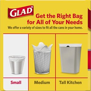 Glad Small Trash Bags - 4 Gallon White Trash Bag - 30 Count