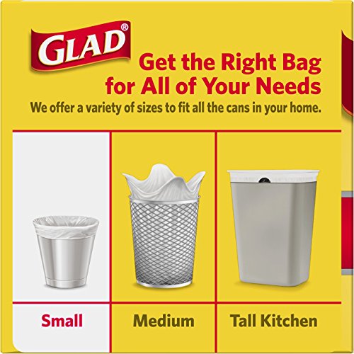 Glad Small Trash Bags - 4 Gallon White Trash Bag - 30 Count