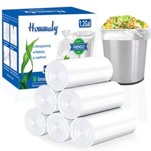 1.2 gallon trash can liners,small clear garbage bags 300,extra strong 1 2 gal trash bag,fit 4.5-6 liters trash bin liners for home office kitchen