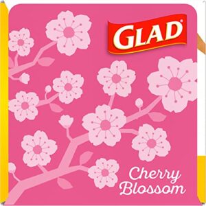 Glad OdorShield Small Drawstring Trash Bags, 4 Gallon Trash Bag, Febreze Cherry Blossom, 34 Count (Package May Vary)