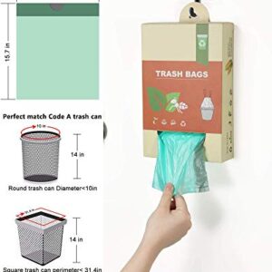 1.2 Gallon Trash Can Liners,125 Counts Drawstring Mini Trash Bags, Strong Small Compostable Trash Bags Small Bathroom Trash Bags for Home Kitchen Office Fit 4.5-5 Liter Trash Can,1-1.5 Gallon (Green)