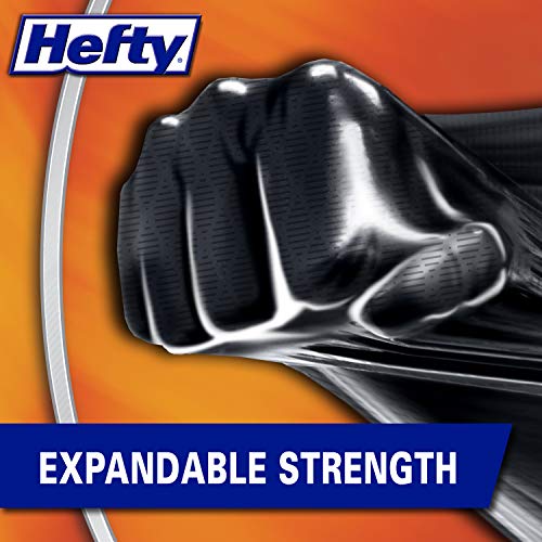 Hefty Ultra Strong Multipurpose Large Trash Bags, Black, Unscented, 30 Gallon, 25 Count (Pack of 1)