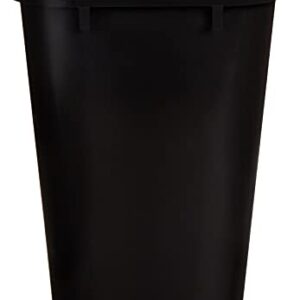 AmazonCommercial 7 Gallon Commercial Office Wastebasket, Black, 2-Pack
