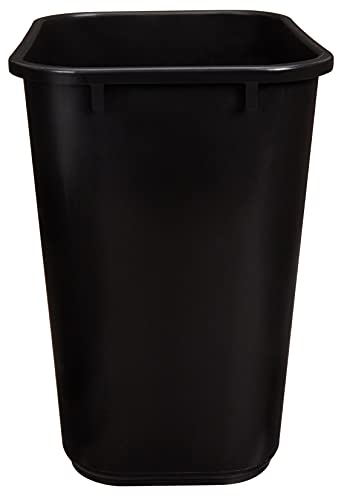 AmazonCommercial 7 Gallon Commercial Office Wastebasket, Black, 2-Pack