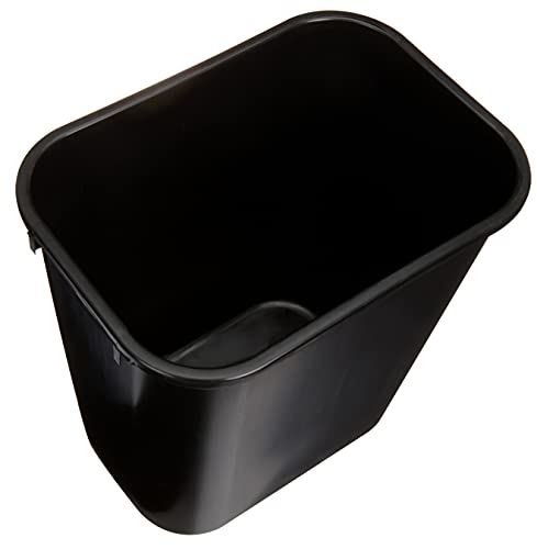 AmazonCommercial 7 Gallon Commercial Office Wastebasket, Black, 2-Pack