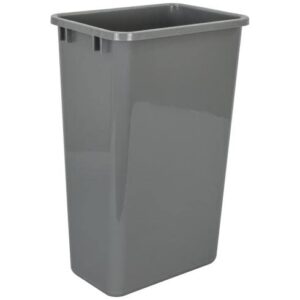 hardware resources indoor trash bin – 13-gallon garbage disposal container – waste basket for home, kitchen, commercial use – works pullout systems – 22-1/2″ x 14-7/8″ x 10-1/4″, gray