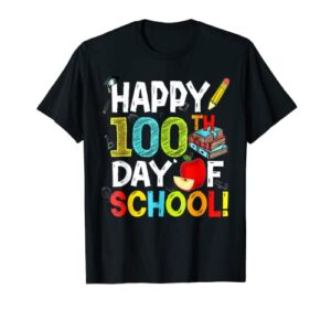100th day of school long sleeve happy 100 days teacher t-shirt