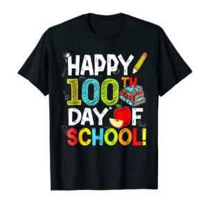 100th Day Of School Long Sleeve Happy 100 Days Teacher T-Shirt