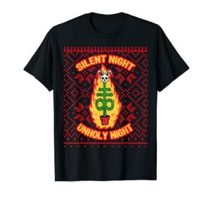 unholy night gift 666 ugly christmas sweater x-mas satanic t-shirt