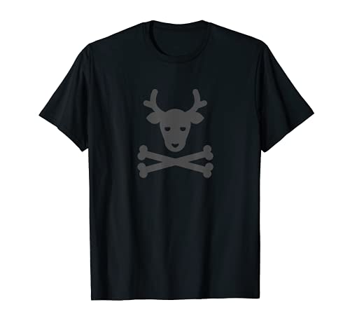 Reindeer Skull and Crossbones Ugly Christmas Gift T-Shirt