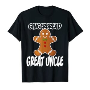 Mens Gingerbread Great Uncle Christmas Stocking Stuffer T-Shirt