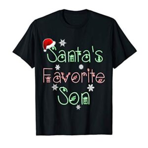 Santa's Favorite Son Stocking Stuffer X-Mas Gift T-Shirt
