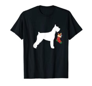 giant schnauzer christmas stocking stuffer dog t-shirt