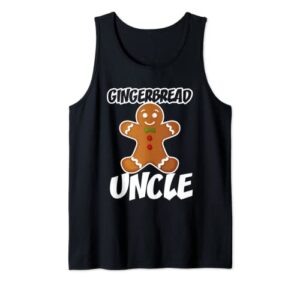 mens gingerbread uncle christmas stocking stuffer tank top