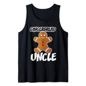 Mens Gingerbread Uncle Christmas Stocking Stuffer Tank Top