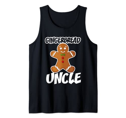 Mens Gingerbread Uncle Christmas Stocking Stuffer Tank Top