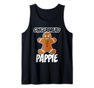 mens gingerbread pappie christmas stocking stuffer tank top