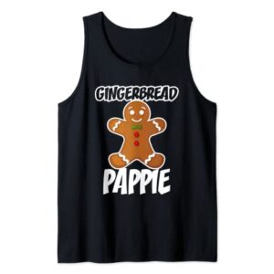 Mens Gingerbread Pappie Christmas Stocking Stuffer Tank Top