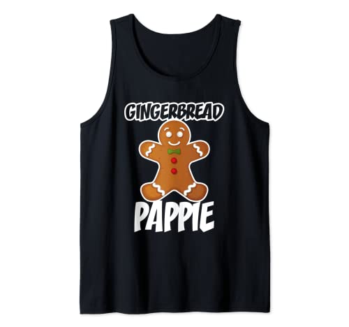 Mens Gingerbread Pappie Christmas Stocking Stuffer Tank Top