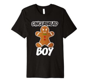 gingerbread boy christmas stocking stuffer premium t-shirt