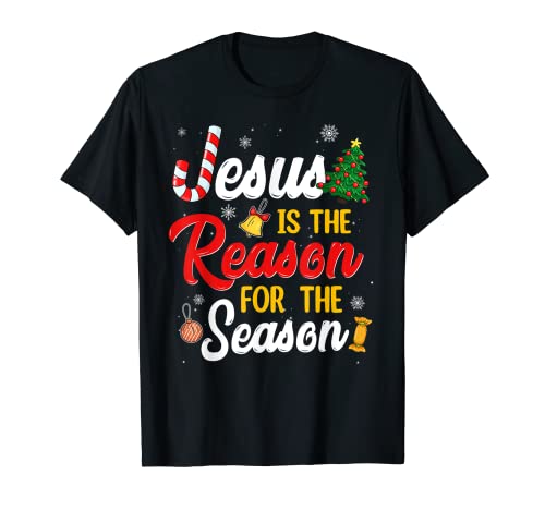 Christian Jesus The Reason Christmas Stocking Stuffer T-Shirt