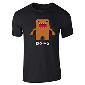 pop threads domo towering pixel cute funny domo kun graphic tee t-shirt for men black s