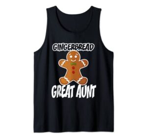 gingerbread great aunt christmas stocking stuffer tank top