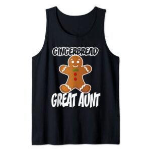 Gingerbread Great Aunt Christmas Stocking Stuffer Tank Top