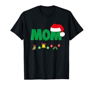 christmas mom santa matching family t-shirt