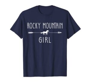 rocky horse mountain girl shirt gifts horses lover riding t-shirt