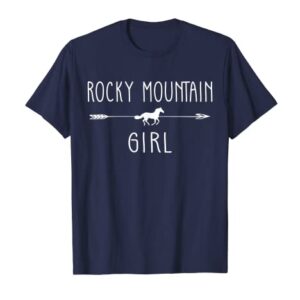 Rocky Horse Mountain Girl Shirt Gifts Horses Lover Riding T-Shirt