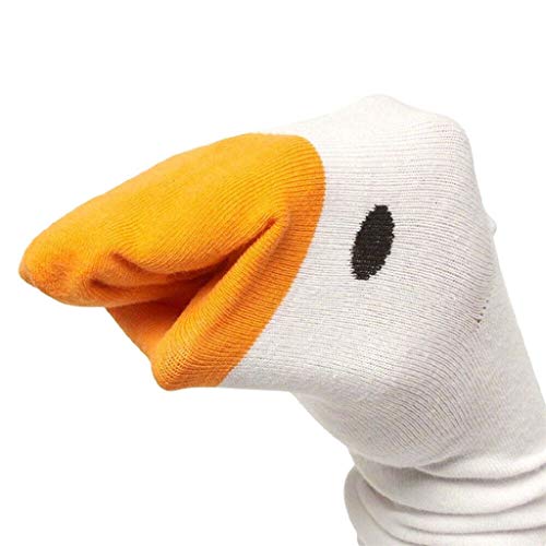 TOTGO Fashion Goose Socks Funny Socks Women and Men Ugly Fun Animal Calf Socks Unisex Socks Gift for Him Her