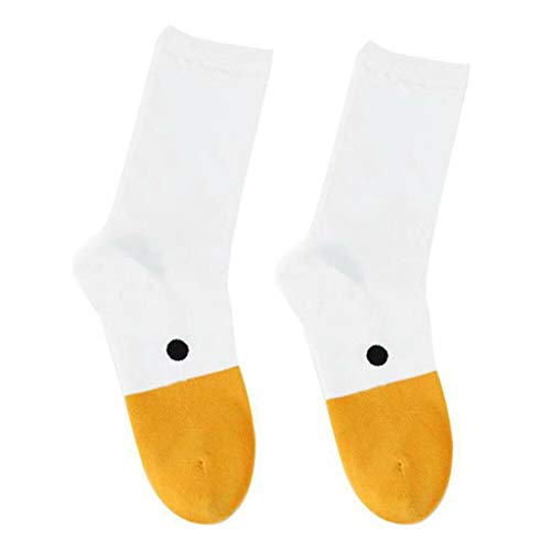 TOTGO Fashion Goose Socks Funny Socks Women and Men Ugly Fun Animal Calf Socks Unisex Socks Gift for Him Her